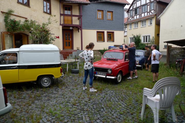 Start in Hessen bei leichtem Nieselregen